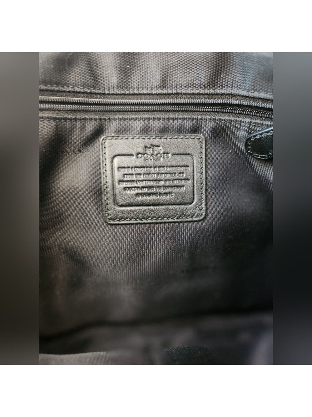 Coach Black and Gray Signature Canvas Shoulder Bag - Picture 6 of 15